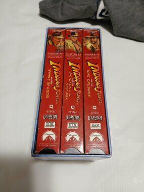 The Adventures of Indiana Jones 3 VHS Box Set Widescreen THX Temple of Doom